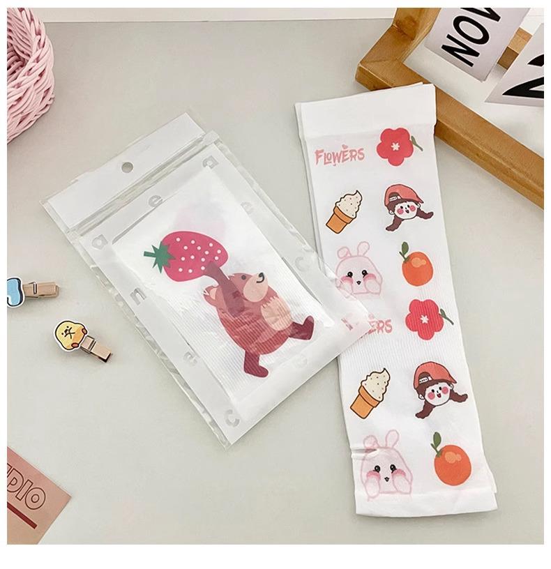 Kids' Ice Silk Sun Protection Arm Sleeves: Cute Cartoon Design for Boys and Girls