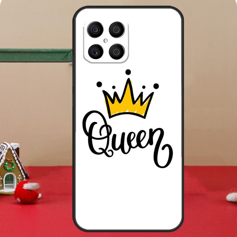 Cute King Queen Crown Case For Honor Magic 8 7 6 Pro Honor 200 400 70 90 Lite X8c X8b X9a X9b X9c X9d Win RT Coque