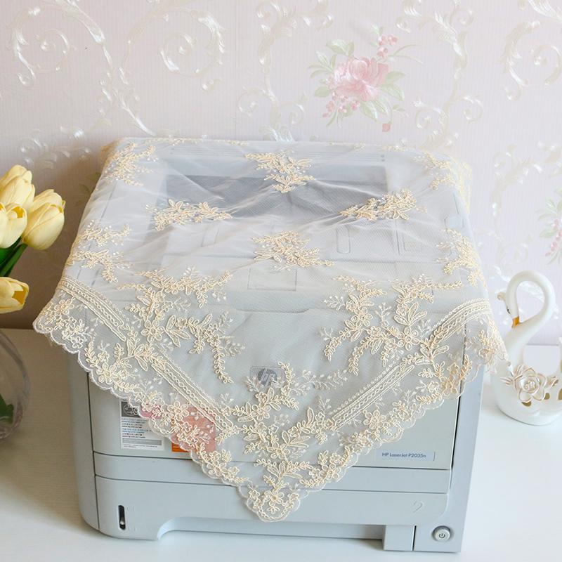 European Lace Fabric Water Soluble Embroidery Square 57cm Tablecloth Balcony Round Table Mat Multipurpose Dust Cover Cloth 57x57cm