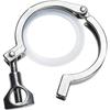 5PCS 1.5" Stainless Steel Tri Clamp, Heavy Duty Sanitary With Wing Nut and Silicone Gaskets for Ferrule TC