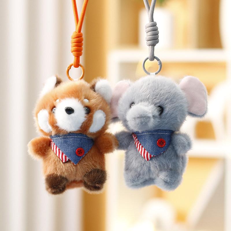 Plush Forest Animals Bunny Doll With Keychain For Childrens Gift And Bag Accessory