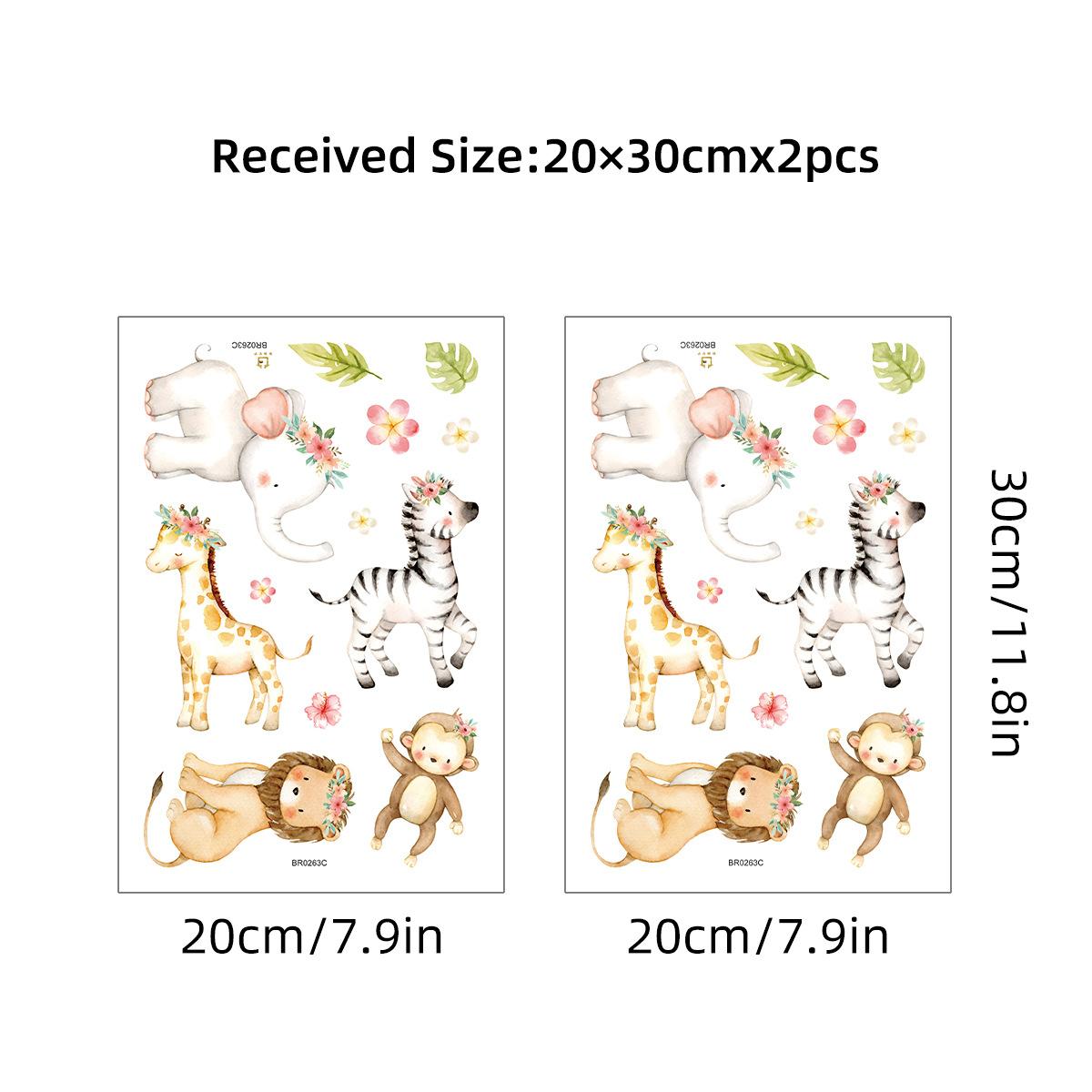 

Cartoon Rabbit Wall Stickers for Kids Room Background Baby Nursery Wall Decals Living Room Decoration Bedroom Home Decor 20x30cm 2pcs