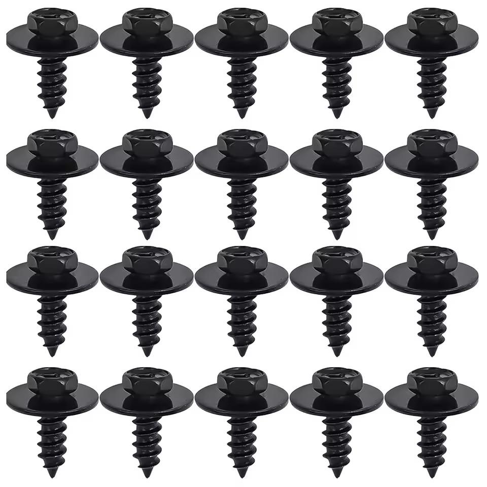 Car Bumper Self Tapping Screw Carbon Steel Auto Fender Mudguard Splash Guard Fastener Rivet Retainer Secure Fix Hardware Parts
