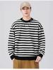 Shanggu Men's Autumn Anti-Pilling Striped Sweater | Round Neck Loose Knitwear