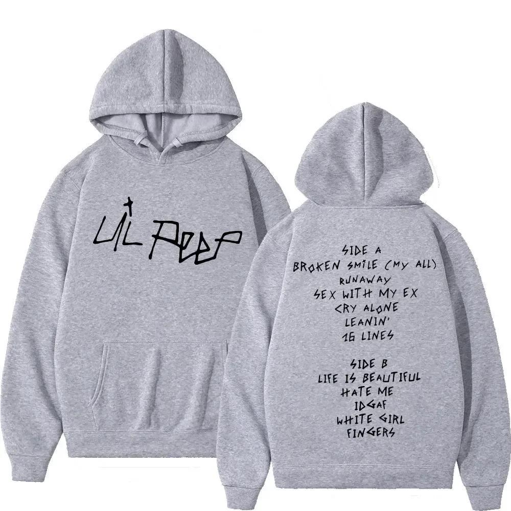 Pop Rapper Lil Peep Prints Fashionable Pullover, Casual Hip-hop Hoodie for Men and Women, Warm Hoodie for Autumn and Winter