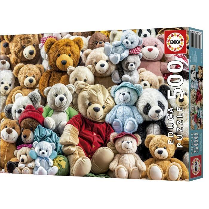 Puzzle - EDUCA - Teddy Bears - 500 Pieces - 48x34 Cm - For Children from 10 Years Old