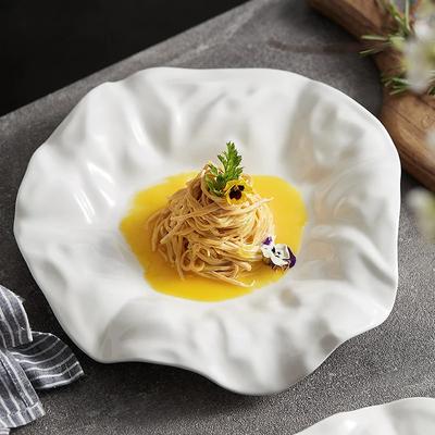 Yaratıcı Seramik Yemek Tabağı Biftek Tabağı Ev Mobilyası Düzensiz Şekilli Sofra Takımı Makarna Tabağı el Restoran Tatlı Tabakları