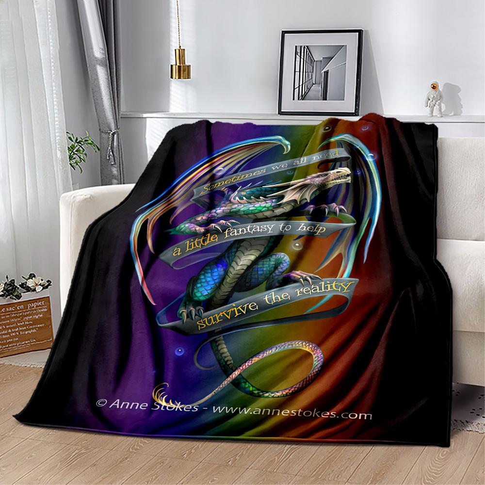 Gothic Style Blanket Soft Warm Cozy Perfect for Chair Bedding Livingroom for All Seasons Playful Design Gift for Travel Home Birthdays