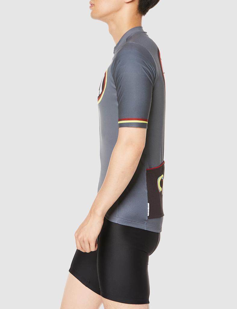 Gruppo Ana Cycling Size 4 504CNJRB5 Men's Benaroya-Eyes Jersey, U, Gray, Large,
