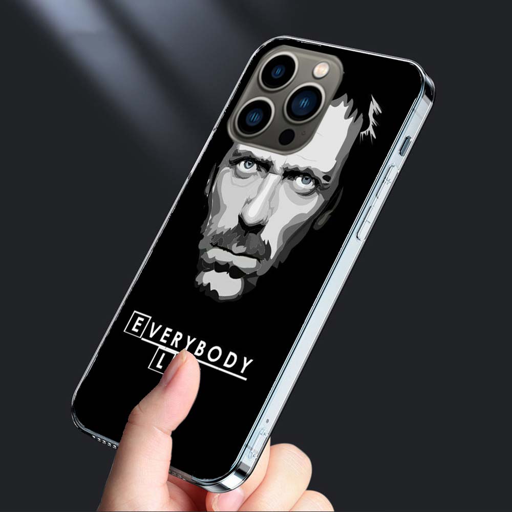 Dr House Phone Case For Iphone 16E 15 Pro 14 Plus 17E 16 17 Pro Max Air 11 12 13 Mini Shockproof Capa Cute Cover TPU Clear
