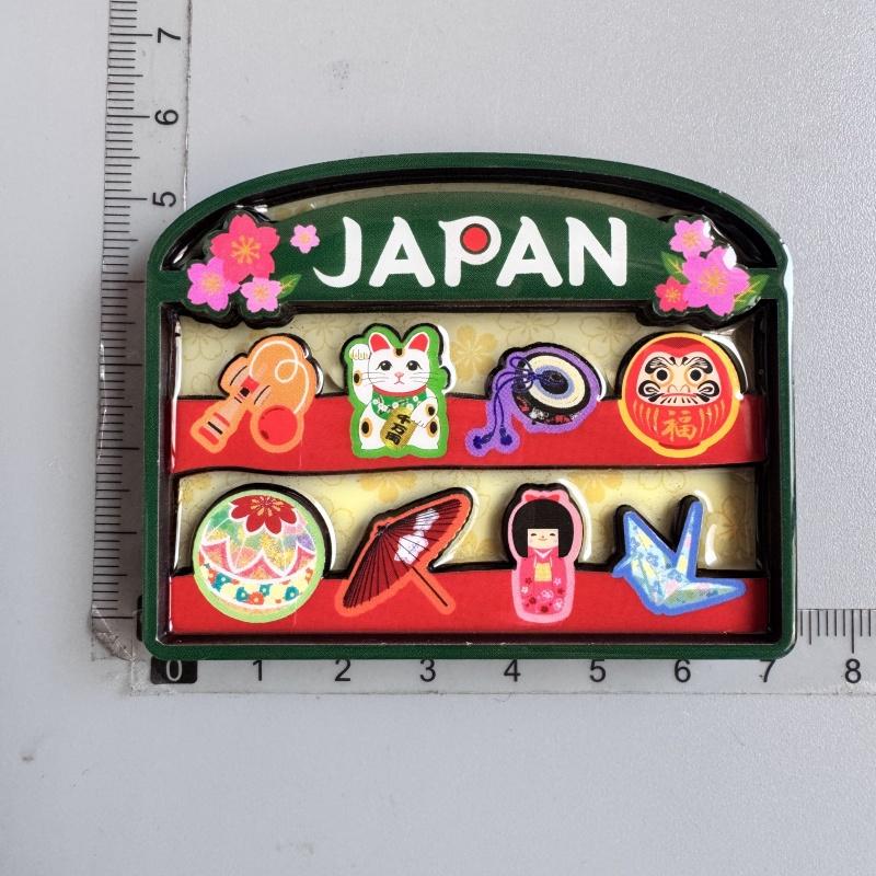 Japanese Refrigerator Sticker Tourist Souvenir Mount Fuji Cherry Blossom Rattan Thunder Door Lantern Fridge Magnets Gifts