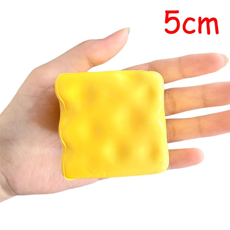 Cheese Squishy Fidget Toy Slow Rebound Stress Ball Realistic Cheese Shape Decompression Squeeze Toys Adult Anxiety Relief Gifts