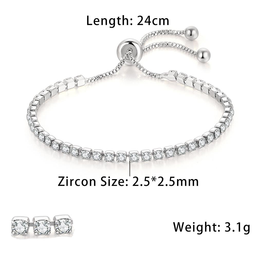 Fashionable Zircon Tennis Bracelets for Women Dazzling Various Shape Crystal Chain On Hand Trend Sexy Party Accessories Jewelry