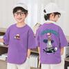 Skateboard Boy Pattern Tshirt Summer Cotton Casual Comfortable Short Sleeve Childrens Top