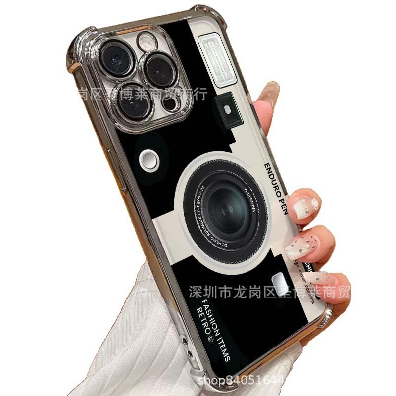 The new record is suitable for iPhone17 mobile phone case, four corners anti-drop airbag 16promax lens film 15 protective case.