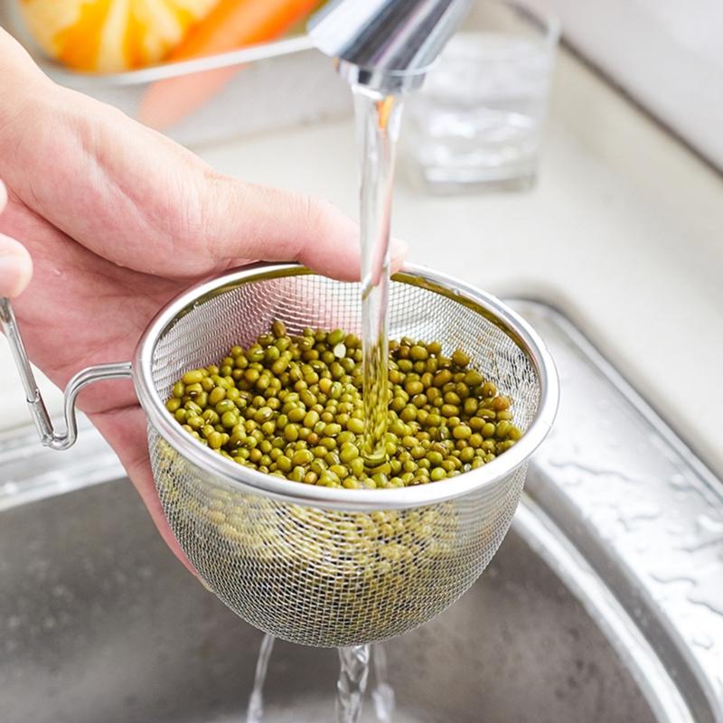 Fine Mesh Strainer Basket With Handle Practical Stainless Steel Fine Mesh Strainer for Enhancing Food Texture and Taste