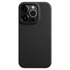 MELKCO For iPhone 14 Pro Max Magnetic Protective Case Genuine Cow Leather Coated PC Phone Cover