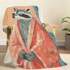 Cute Raccoon in Bathtub Painting Blanket For Soft Throw Blanket for Picnic Bed Sofa Home Bedroom Cozy Warm Comfortable