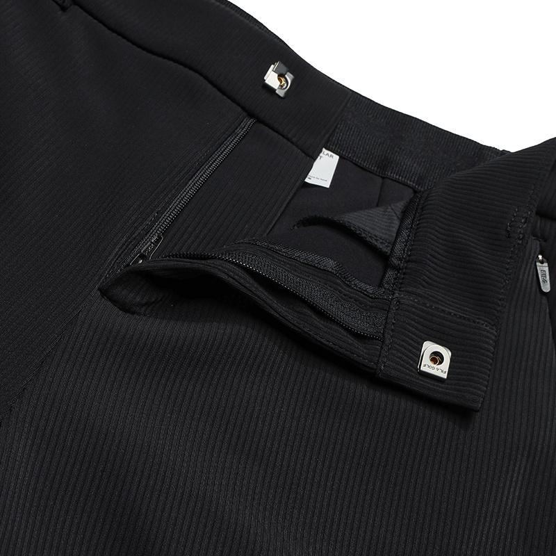 FILA Golf Series Simple Trendy Sports High-Quality Versatile Comfortable Soft Knitted Casual Pants Women bottoms Deep-Black A11W545604FBK