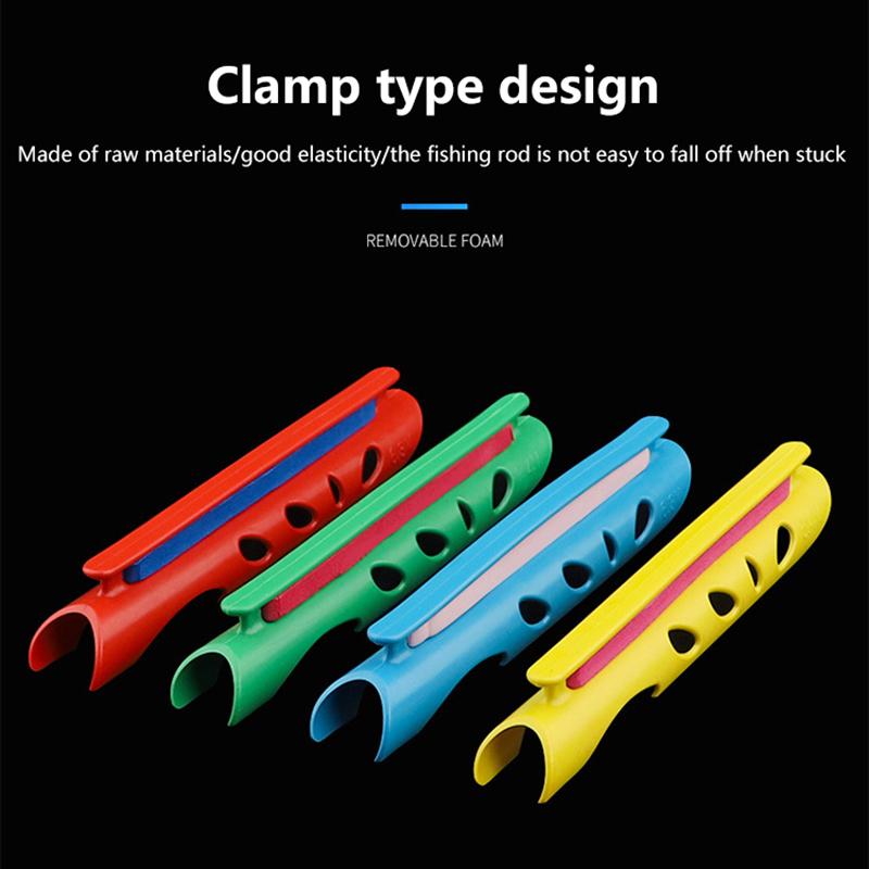 5Pcs Random Color Fishing Coiling Card Winding Wrapped Wire Board Line Container Fishing Rod Clips