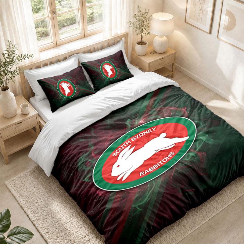 Bedding Set 1 Duvet Cover 2 Pillowcases South Sydney Rabbitohs Print Bedroom Home Decoration