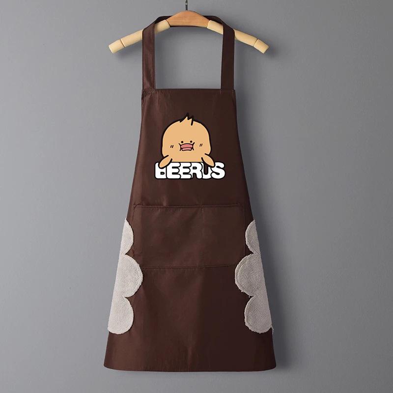 Nordic Style Waterproof Kitchen Apron with Sleeves - Oil-Proof and Customizable