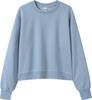 Trendy Women's Cropped Sweatshirt - Plain Color, Loose Fit, Versatile Round Neck Autumn/Winter Top