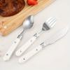 3pcs/set Portable Blockware Set for Cartoons Western Cutlery 304 Stainless Steel Knife Fork Spoon Dinner Tableware