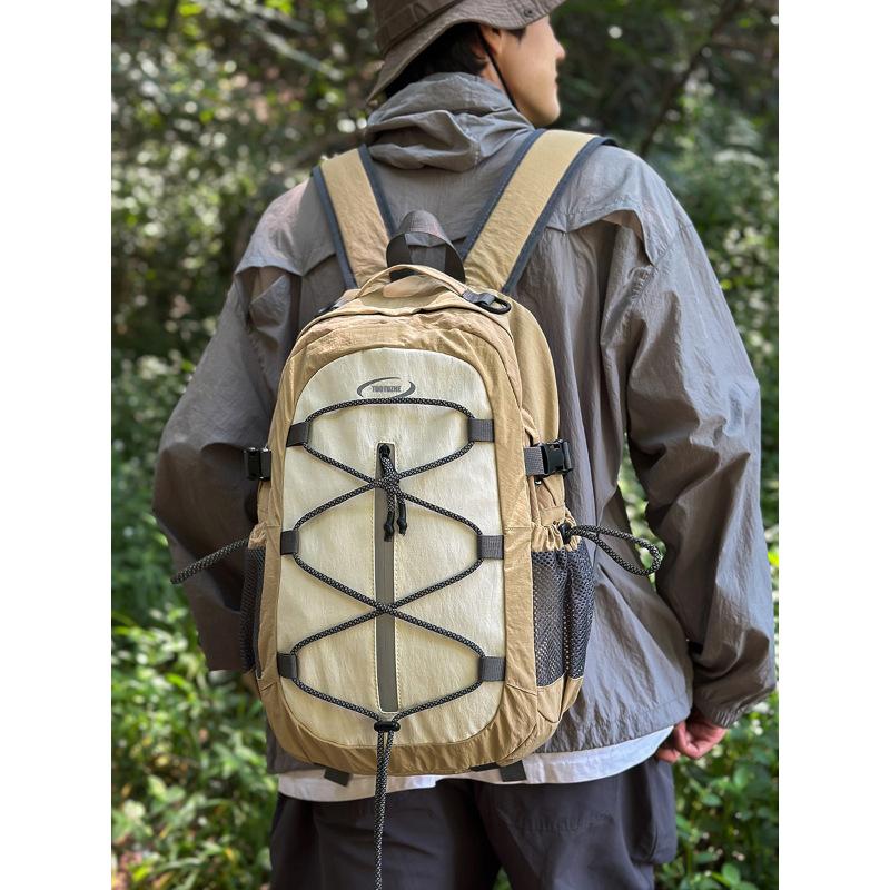Casual backpack for women 2025 summer new large-capacity hiking bag, short-distance travel backpack for men