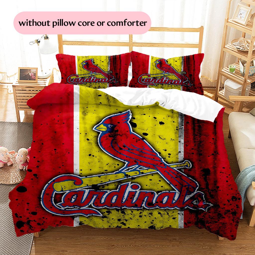 St.Louis Cardinals2 Pattern Bedding Quilt Set Home Decoration Gift (1 * duvet cover + 2 * pillowcase without core)