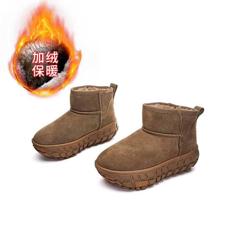 Leather Snow Boots for Women 2025 Winter New Velvet Warm Women's Boots Retro Short Boots Fashion Boots for Women