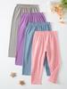2/4-piece Autumn And Winter Children's Thick Brushed Color Blocked Warm Underwear Set For Boys And Girls Comfortable Sleepwear