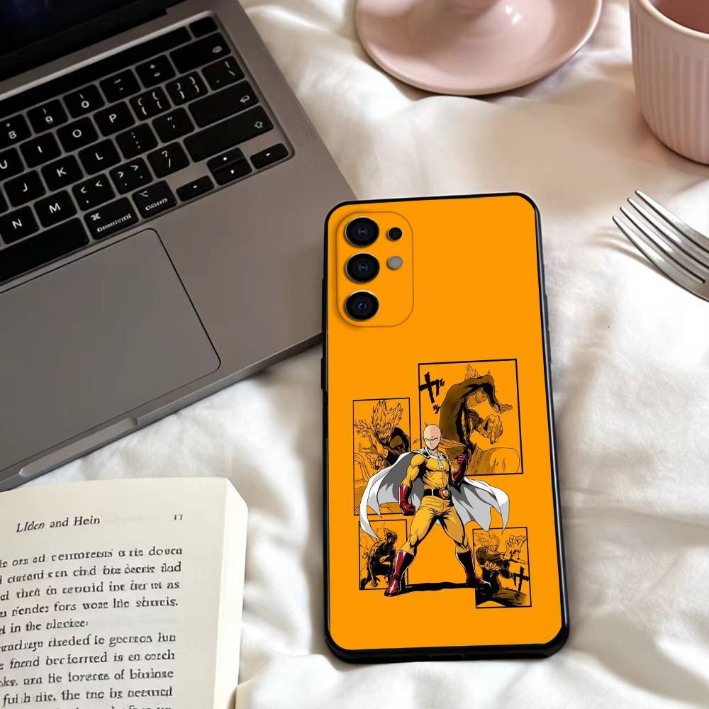 O-One Punch Man Anime Phone Case For Samsung S25,24,23,22,30,21,10,9,Ultra,Plus,Lite,FE,4,5 G Soft Black Case
