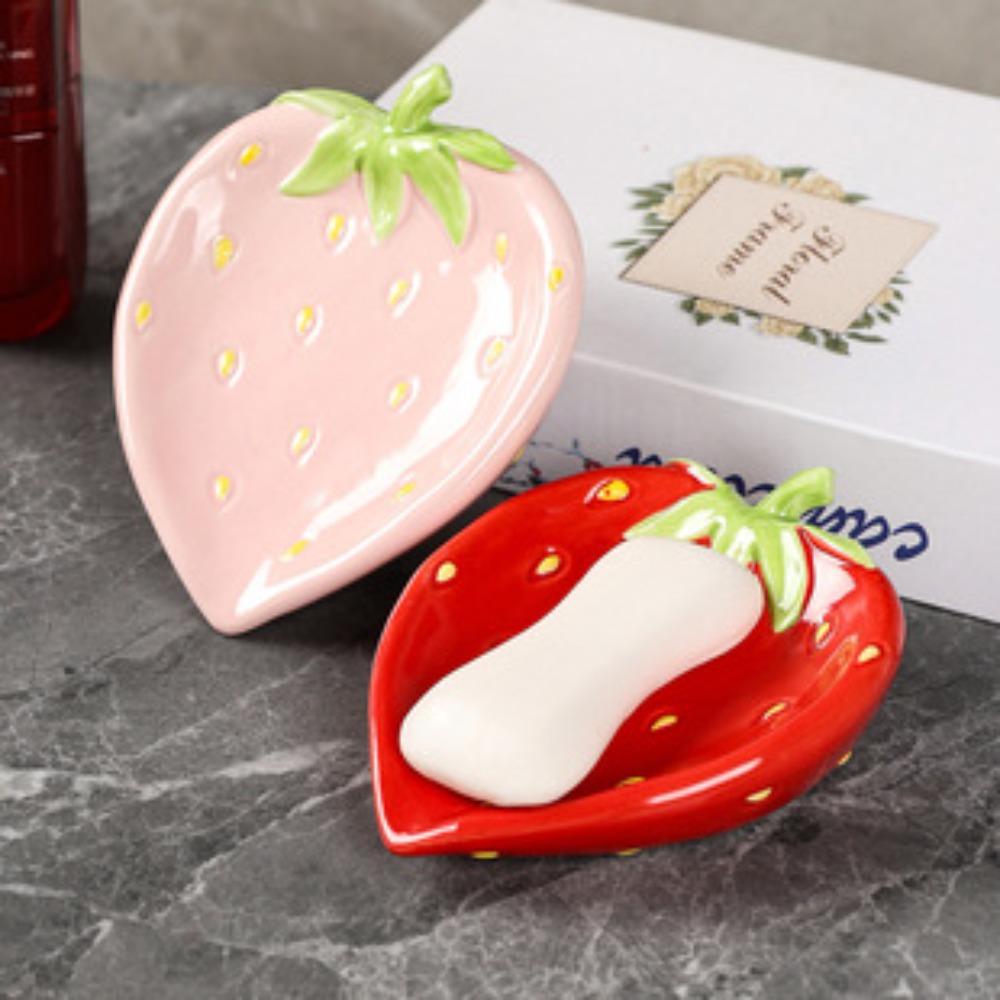 Ceramic soap box creative cute bathroom household soap dish holder anti-water sink soap box