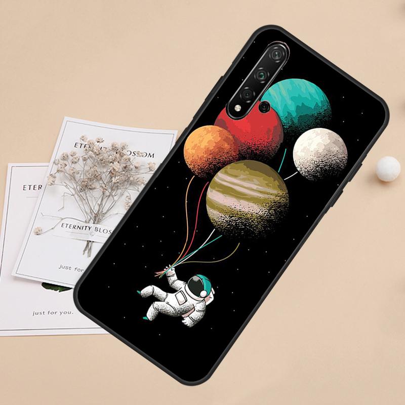 Astronaut Balloons Stars Space Planets For Huawei Nova 10 9 SE 7i 8i 11i 12i Y60 Y61 Y70 Y72 Y73 Y90 Y91 P20 P40 P30 Lite Case