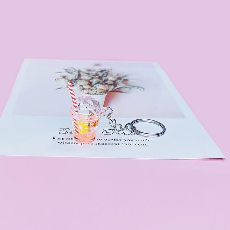 Roztomilý přívěsek na klíče Bubble Tea Kawaii přívěsek na batoh Mini přívěsky šálků Dárky pro páry
