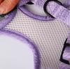 Breathable Adjustable Knit Fabric Dog Harness and Leash Set-All-Season Chest Vest with Press Buckle-for Small,Medium,Large Breed