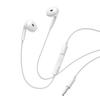 Fones de ouvido com fio intra-auriculares mini jack - brancos