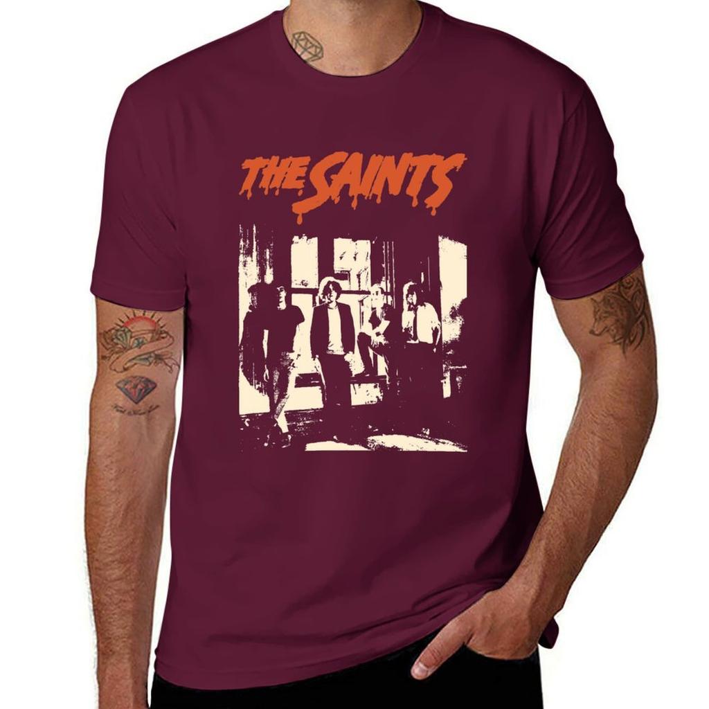 The Saints Punk Rock T-Shirt Boys Animal Print Aesthetic Clothing Quick-drying Boys Whites Mens Graphic T-shirts Hip Hop
