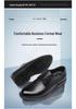 Red Dragonfly Men's Leather Business Shoes - Genuine Cowhide Soft Sole, Ideal for Spring/Autumn Office or Wedding.
