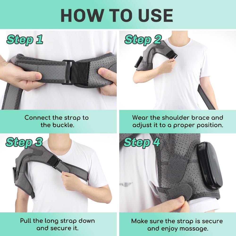 Electric Heating Shoulder Protector Arthritis Pain Relieft Hot Compress Massager Shoulder Warmth Vibration Massage Device