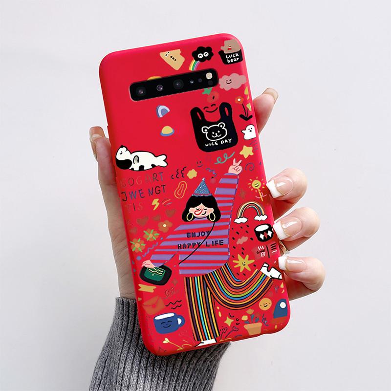 For Samsung S10 5G Case Cute Cartoon Soft Silicone Matte Slim Protective Phone Cover For Samsung Galaxy S10 5G G977N Case Coque