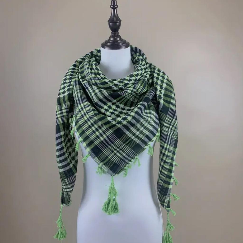 Breathable Shemagh Tacticals Desert Scarf Wrap Winter Shawl Neck Warmer Cover Head Wrap Windproof Tassels Scarf