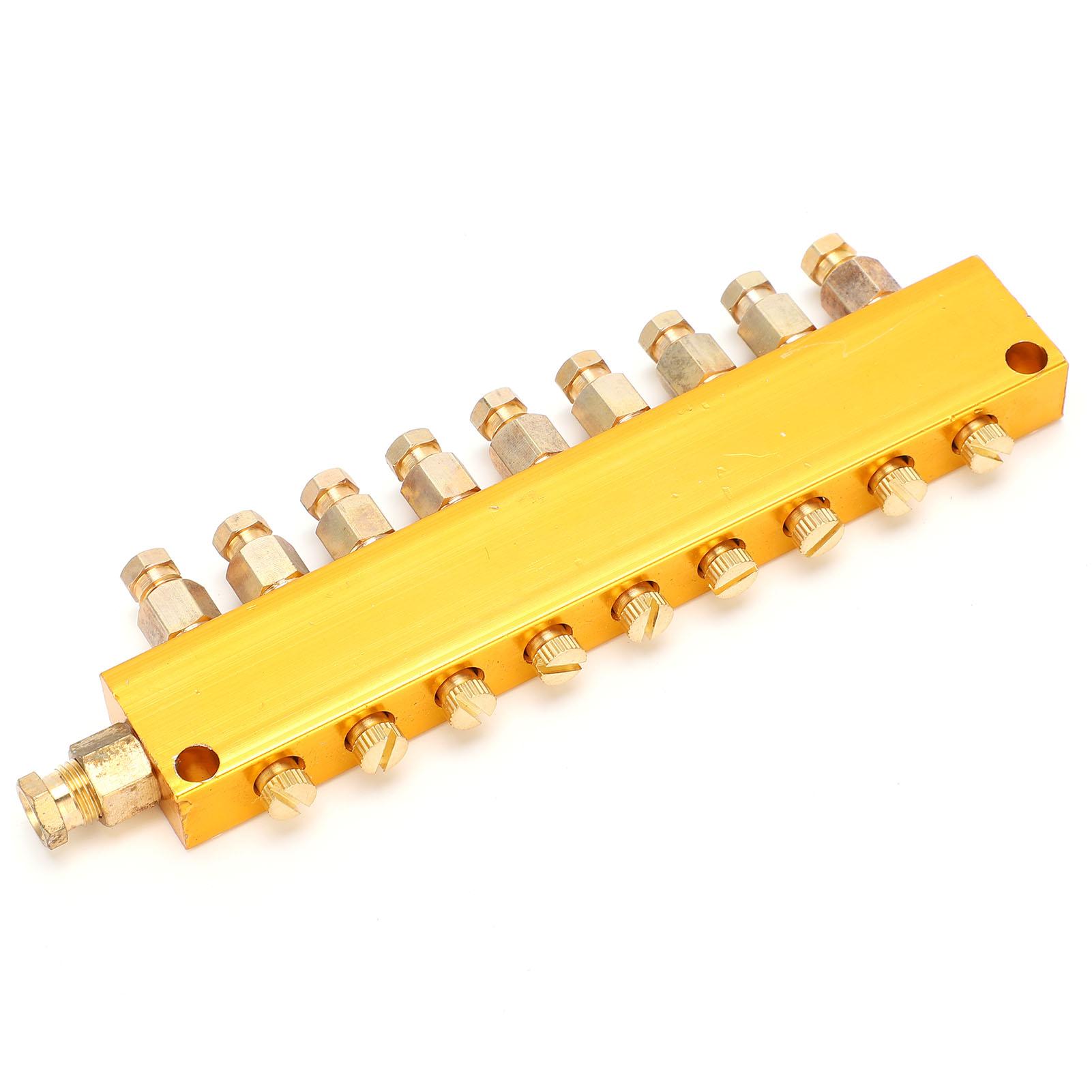 

Масляний розподільник регульований латунний мастильний поршень сепаратор роздільник клапан система змащення 1 вхід 9 виходів