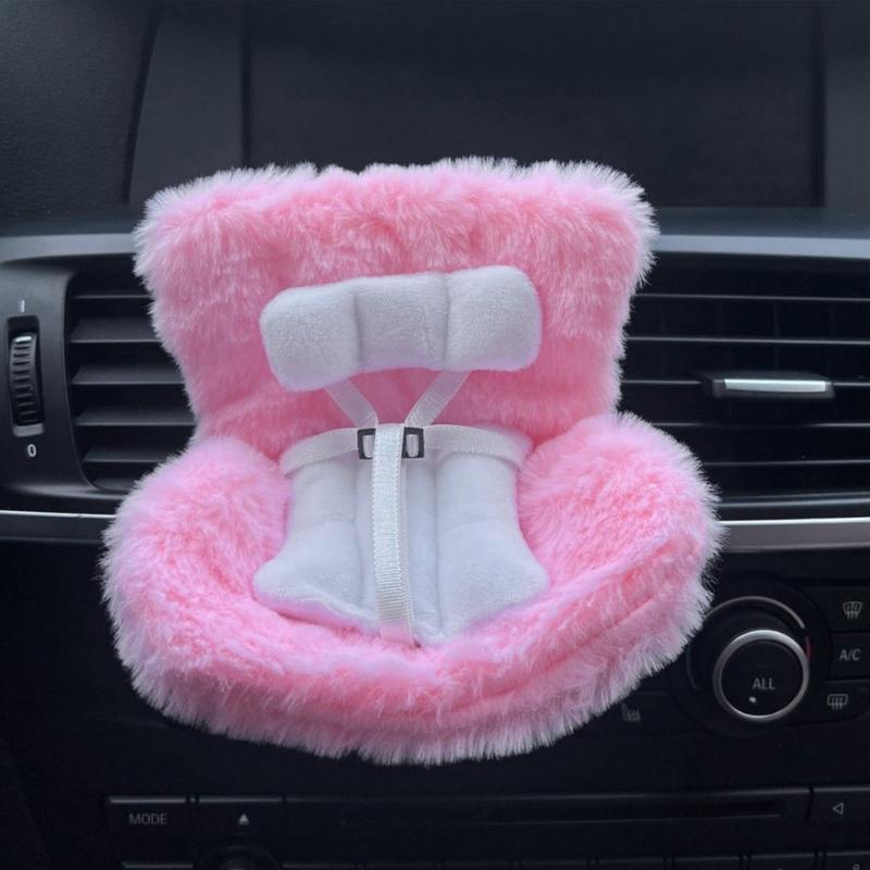 Car Seat for Plush Dolls Car Safety Seat for Dolls Automotive Toy Display Decor with Air Vents Clip for RV Automobile Sedan