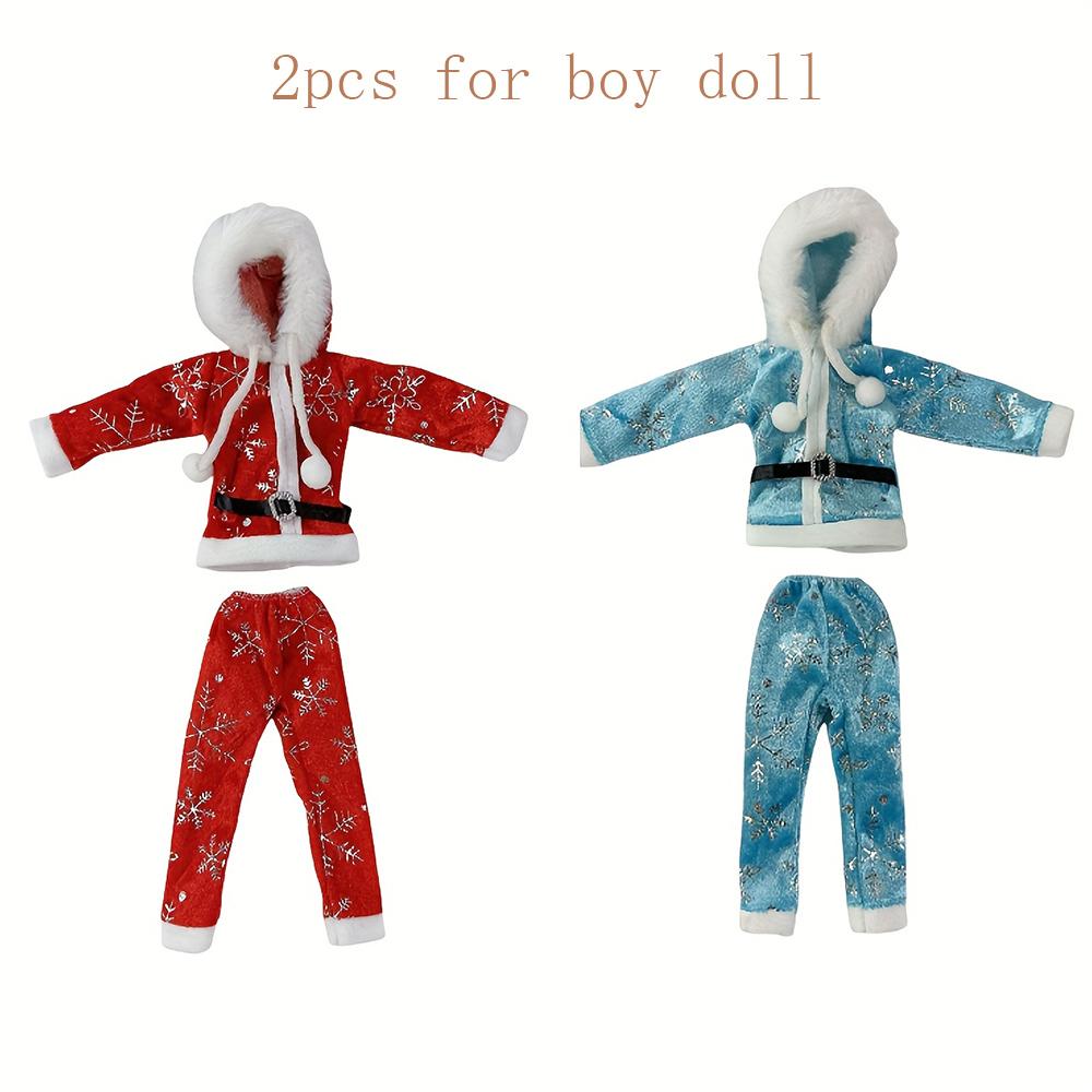 2pcs/4pcs 30cm Doll Clothes Fashionable Multi-Style Christmas Outfit for 1/6 Dolls with Dress, Top, Hat, and Formal Attire