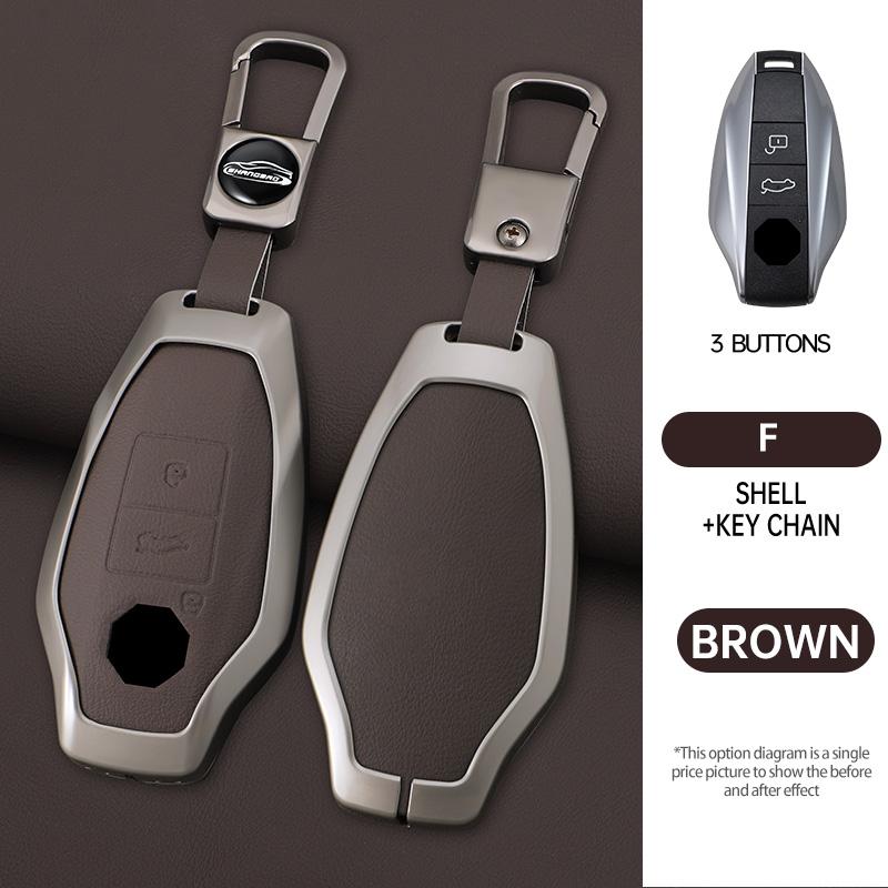 Zinc Alloy Car Key Cover Smart Keyless Remote Control Fobs Case Keychian Holder Auto Interior Accessories for MG 7 MG7 MG-7 2023