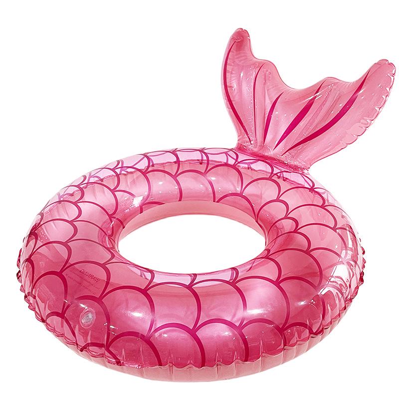 Starry Sky Sequin Mermaid Swim Ring: Thickened Inflatable Children's Float