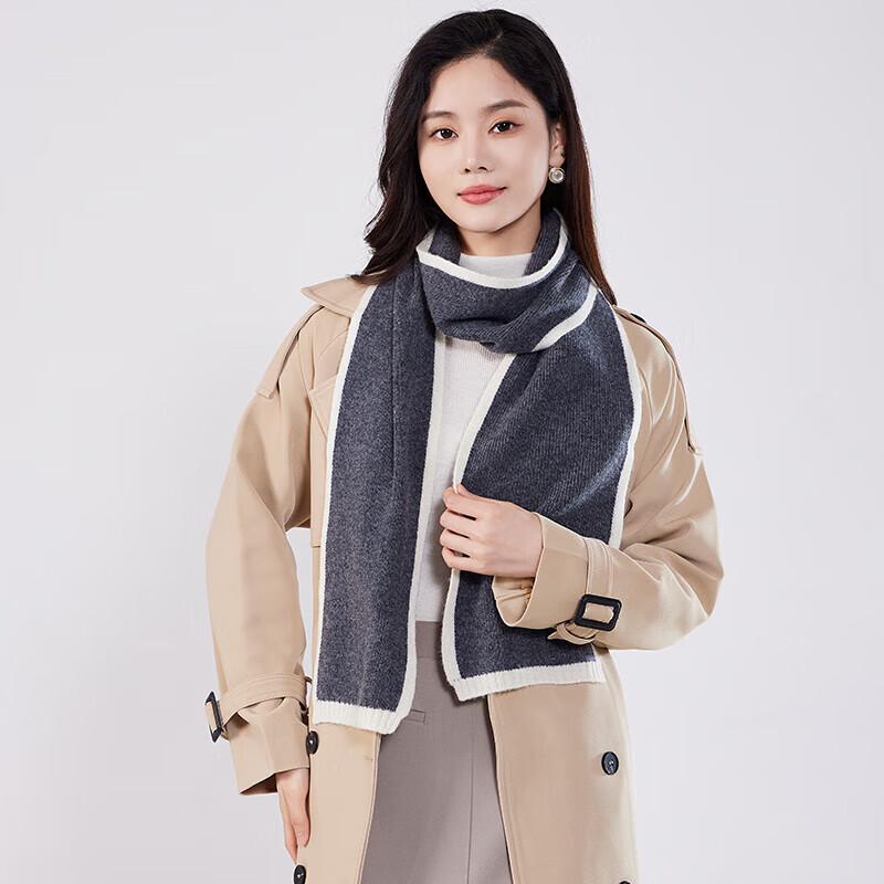 Haoman Textiles Knitted Wool-Cashmere Blend Scarf