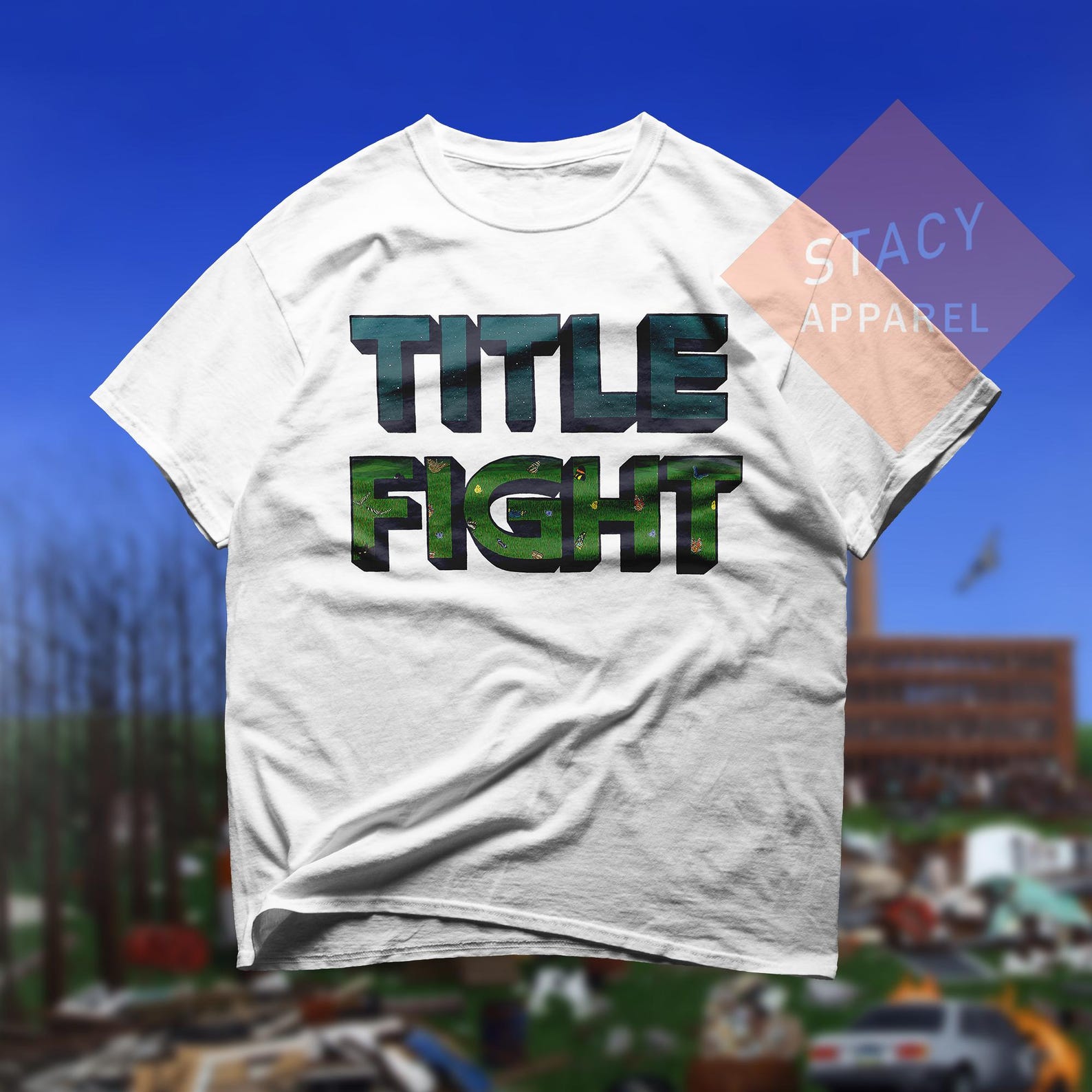 Limited Title Fight T-shirt - Floral Green Custom Unisex T-shirt 3XL